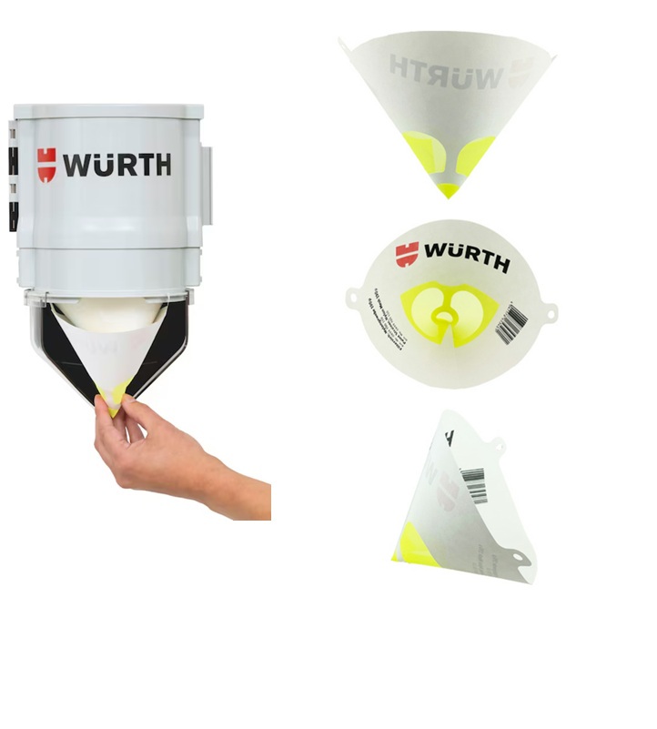 ASST. PAINT STRAINER 190MY WITH  FILTER DISPENSER